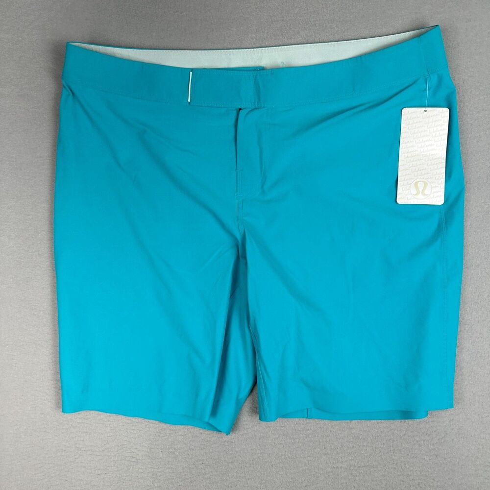 Lululemon Mens Size 40 M Studio Shorts Turquoise Blue M7335S Swim Surfing Gym